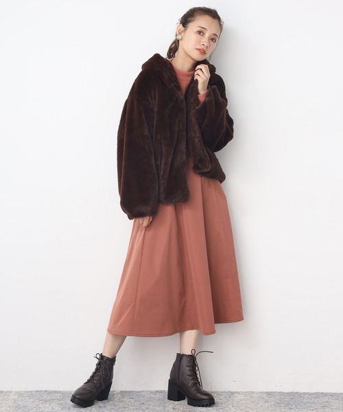 one after another NICE CLAUP（ワンアフターアナザーナイスクラップ）の「Dカンベルトフレアスカート（スカート・レディース・ブラック/オレンジ/アイボリー/チェック・FREE）」の13枚目の写真