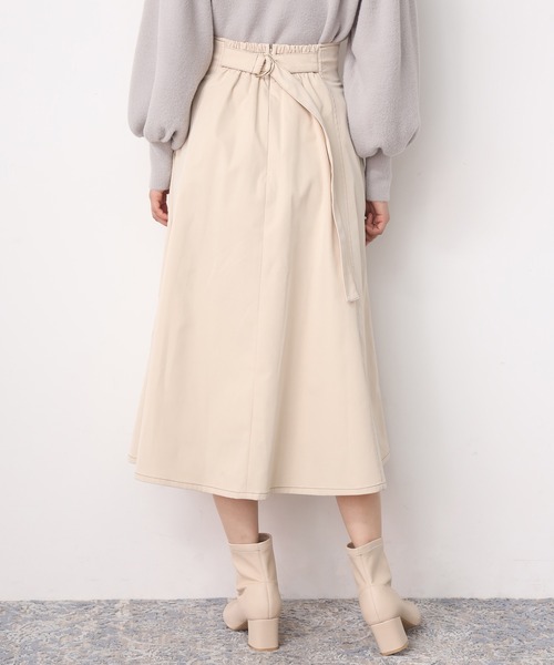 one after another NICE CLAUP（ワンアフターアナザーナイスクラップ）の「Dカンベルトフレアスカート（スカート・レディース・ブラック/オレンジ/アイボリー/チェック・FREE）」の21枚目の写真