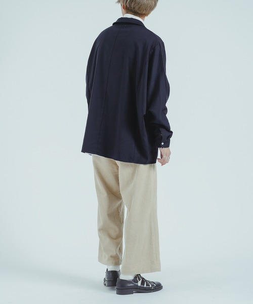 epnok（エプノック）の「ドルマンオープンカラーシャツ（シャツ/ブラウス・メンズ・ダークブラウン/ネイビー・MEDIUM/LARGE）」の19枚目の写真