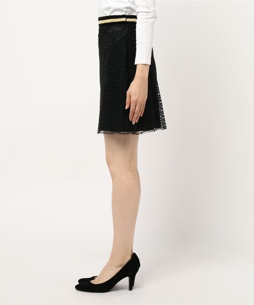 PINKHOUSE CHELSEA（ピンクハウスチェルシー）の「ラッセルレーススカート（スカート・レディース・ホワイト/ブラック/ローズ・MEDIUM/SMALL）」の4枚目の写真