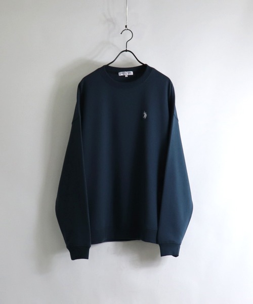 U.S. POLO ASSN.（ユーエスポロアッスン）の「【U.S. POLO ASSN.】別注 ワンポイント刺繍 ビッグシルエット プルオーバースウェット ユニセックス（スウェット・メンズ・ブラック/ホワイト/オレンジ/サックスブルー/ブラウン/ベージュ/グリーン/ピンク/アイボリー/ミント・M/L）」の6枚目の写真