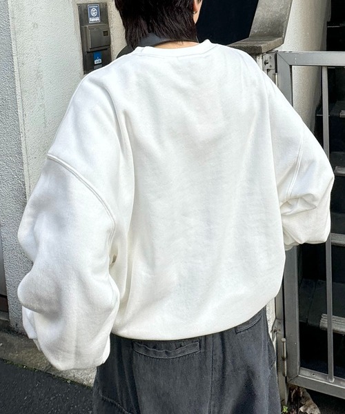 U.S. POLO ASSN.（ユーエスポロアッスン）の「【U.S. POLO ASSN.】別注 ワンポイント刺繍 ビッグシルエット プルオーバースウェット ユニセックス（スウェット・メンズ・ブラック/ホワイト/オレンジ/サックスブルー/ブラウン/ベージュ/グリーン/ピンク/アイボリー/ミント・M/L）」の22枚目の写真