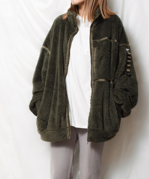 NO WAY(ノーウェイ)の「/SUPERTHANKS/W FACE FUR BIC BLOUSON(ブルゾン・レディース・ブラック/ベージュ/モスグリーン・MEDIUM/LARGE)」の7枚目の写真
