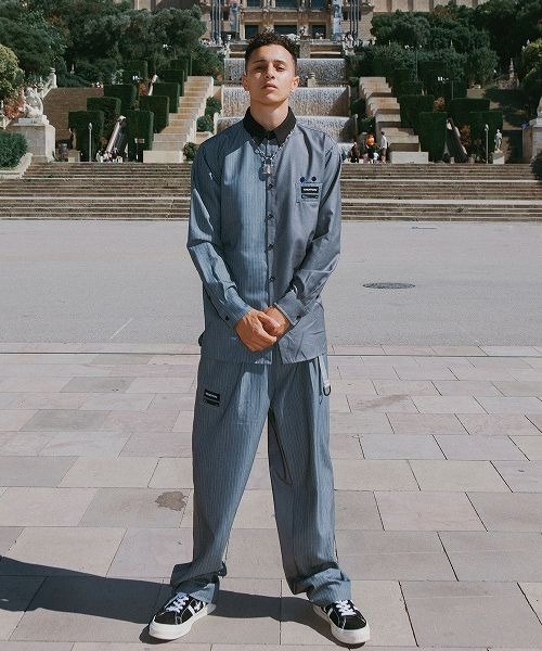 INFLATION（インフレーション）の「INFLATION(インフレーション)切り替えストライプパンツ（その他パンツ・メンズ・グレー/ブラック・XL/S/M/L）」の5枚目の写真