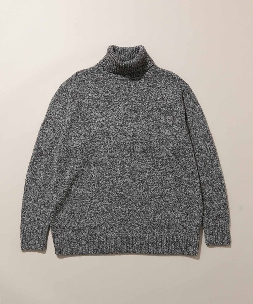ADAM ET ROPE'(アダムエロペ)の「杢編みタートルニット(ニット/セーター・メンズ・ホワイト系その他2/ネイビー/ブラック系その他・L/LL/M)」の2枚目の写真
