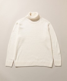 杢編みタートルニット