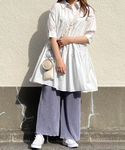 Mysa&Liina（ミーサリーナ）の「メローカットプリーツゆるパンツ（その他パンツ・レディース・ブラック/ピンク/ブルー/グリーン・M）」の20枚目の写真