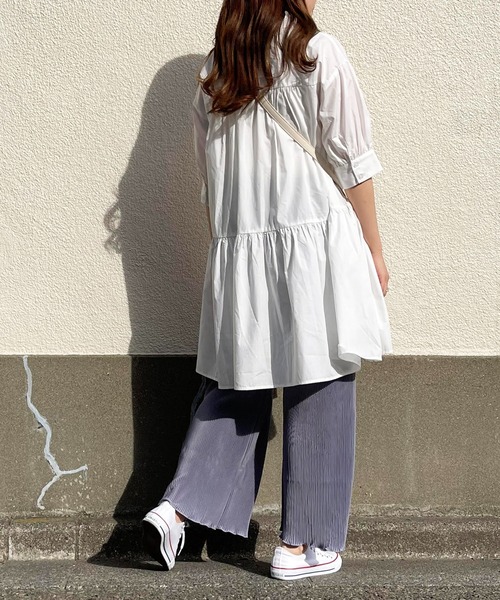 Mysa&Liina（ミーサリーナ）の「メローカットプリーツゆるパンツ（その他パンツ・レディース・ブラック/ピンク/ブルー/グリーン・M）」の22枚目の写真