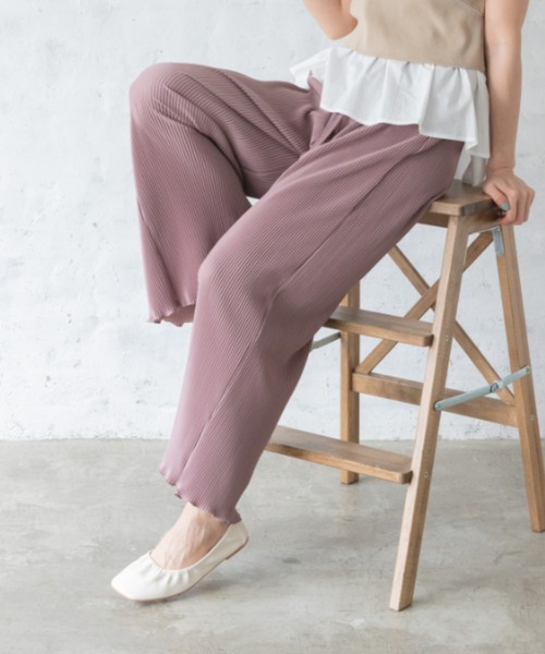 Mysa&Liina（ミーサリーナ）の「メローカットプリーツゆるパンツ（その他パンツ・レディース・ブラック/ピンク/ブルー/グリーン・M）」の16枚目の写真