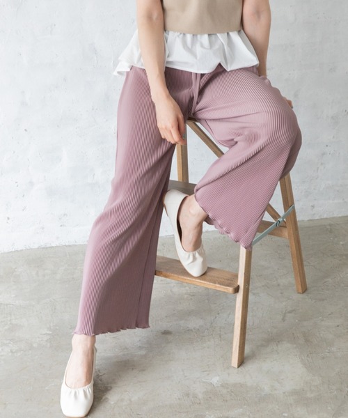 Mysa&Liina（ミーサリーナ）の「メローカットプリーツゆるパンツ（その他パンツ・レディース・ブラック/ピンク/ブルー/グリーン・M）」の18枚目の写真