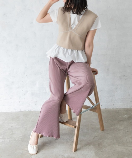 Mysa&Liina（ミーサリーナ）の「メローカットプリーツゆるパンツ（その他パンツ・レディース・ブラック/ピンク/ブルー/グリーン・M）」の19枚目の写真