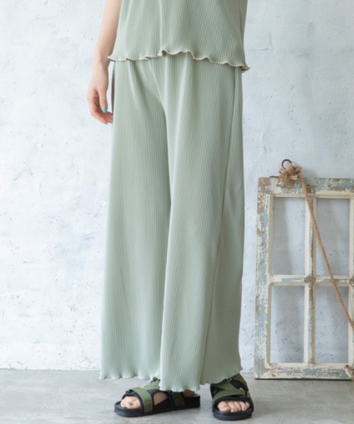 Mysa&Liina（ミーサリーナ）の「メローカットプリーツゆるパンツ（その他パンツ・レディース・ブラック/ピンク/ブルー/グリーン・M）」の13枚目の写真