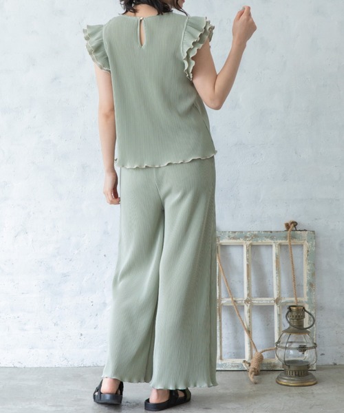 Mysa&Liina（ミーサリーナ）の「メローカットプリーツゆるパンツ（その他パンツ・レディース・ブラック/ピンク/ブルー/グリーン・M）」の15枚目の写真