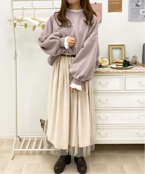 セール】フリルレイヤードスウェット【ZOZOTOWN限定アイテム】 【12AP