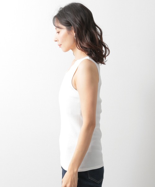 LEPSIM（レプシィム）の「抗菌レースインナータンク　924814（タンクトップ・レディース・チャコールグレー/オフホワイト/グレイッシュベージュ・MEDIUM/LARGE）」の8枚目の写真