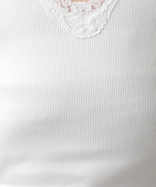 LEPSIM（レプシィム）の「抗菌レースインナータンク　924814（タンクトップ・レディース・チャコールグレー/オフホワイト/グレイッシュベージュ・MEDIUM/LARGE）」の14枚目の写真