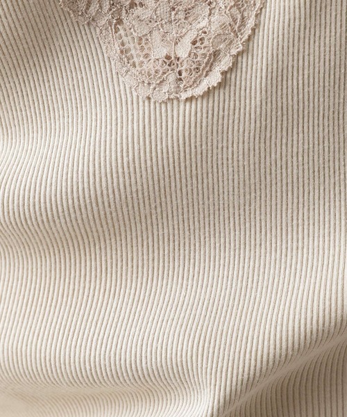 LEPSIM（レプシィム）の「抗菌レースインナータンク　924814（タンクトップ・レディース・チャコールグレー/オフホワイト/グレイッシュベージュ・MEDIUM/LARGE）」の15枚目の写真