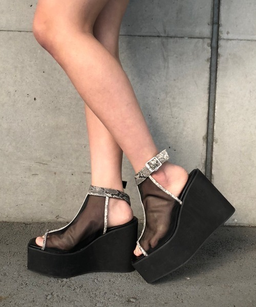 ENVYM（アンビー）の「シアーウエッジブーティー（その他シューズ・レディース・ブラック/グレー・22.5cm/23.5cm/24.5cm）」の10枚目の写真