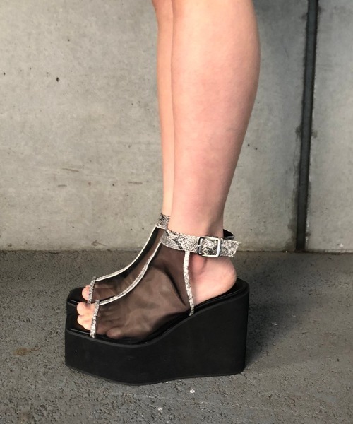 ENVYM（アンビー）の「シアーウエッジブーティー（その他シューズ・レディース・ブラック/グレー・22.5cm/23.5cm/24.5cm）」の11枚目の写真