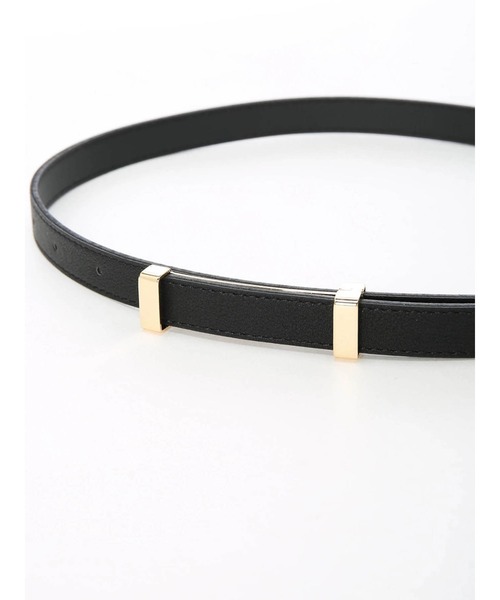 LIPSERVICE（リップサービス）の「シンプルデザインベルト（ベルト・レディース・ブラック/アイボリー・FREE）」の4枚目の写真
