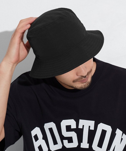 coca（coca）（コカ）の「ワッシャーナイロンバケットハット（ハット・メンズ・カーキ/ブラック・ONE SIZE）」の2枚目の写真