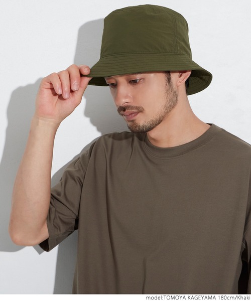 coca（coca）（コカ）の「ワッシャーナイロンバケットハット（ハット・メンズ・カーキ/ブラック・ONE SIZE）」の10枚目の写真