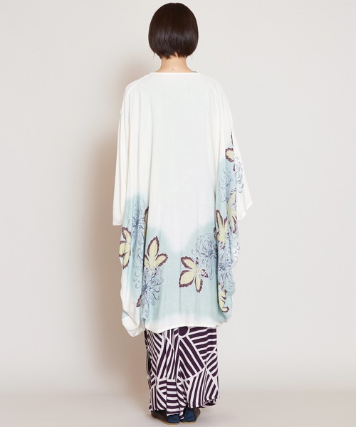 カヤ（カヤ）の「【カヤ】花笑み振袖羽織り UVロングカーディガン（カーディガン/ボレロ・レディース・ホワイト/ブラック/ベージュ/ネイビー/パープル/グリーン系その他/ライトピンク/パープル系その他・FREE）」の22枚目の写真