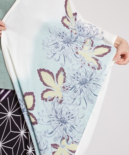 カヤ（カヤ）の「【カヤ】花笑み振袖羽織り UVロングカーディガン（カーディガン/ボレロ・レディース・ホワイト/ブラック/ベージュ/ネイビー/パープル/グリーン系その他/ライトピンク/パープル系その他・FREE）」の14枚目の写真