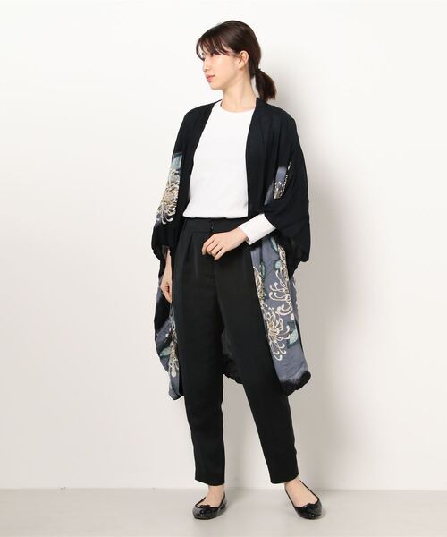 カヤ（カヤ）の「【カヤ】花笑み振袖羽織り UVロングカーディガン（カーディガン/ボレロ・レディース・ホワイト/ブラック/ベージュ/ネイビー/パープル/グリーン系その他/ライトピンク/パープル系その他・FREE）」の16枚目の写真