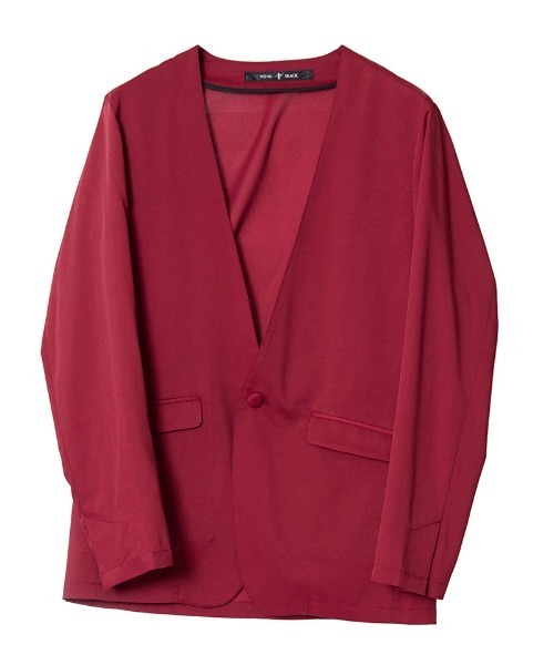 NO ID.(ノーアイディ)の「mj7815- ノーカラー1B-JKT ジャケット(ノーカラージャケット・メンズ・ワイン/ベージュ/ブラック・1/2)」の22枚目の写真