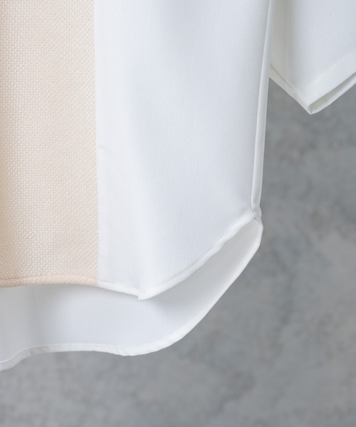 CASPER JOHN（キャスパージョン）の「Knit Switch Shirts/ニットスイッチシャツ（シャツ/ブラウス・メンズ・ネイビー/ホワイト・SMALL/MEDIUM）」の11枚目の写真