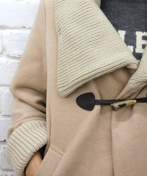 mystic（ミスティック）の「ニットBIG衿コート（その他アウター・レディース・ブラック/グレー/ベージュ/サックスブルー・FREE）」の11枚目の写真