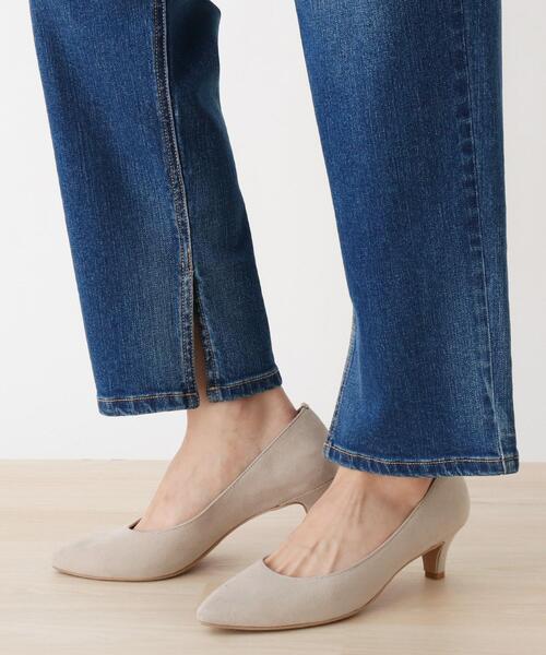 DRESKIP（ドレスキップ）の「◆デニム裾スリットパンツ（デニムパンツ・レディース・ライトブルー/ブラック・03/02）」の8枚目の写真