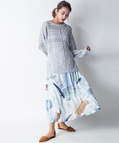 MILLION CARATS（ミリオンカラッツ）の「【STYLE4】かぎ針リラックスニット（ニット/セーター・レディース・ベージュ/オフホワイト/サックスブルー・FREE）」の19枚目の写真