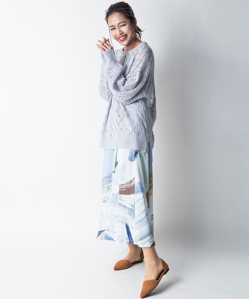 MILLION CARATS（ミリオンカラッツ）の「【STYLE4】かぎ針リラックスニット（ニット/セーター・レディース・ベージュ/オフホワイト/サックスブルー・FREE）」の22枚目の写真