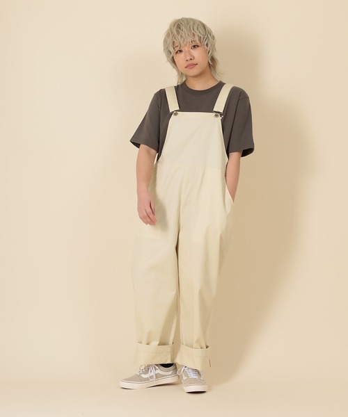 SlashDate（スラッシュデイト）の「オーバーサイズ ルーズシルエット オーバーオール/ユニセックス（サロペット/オーバーオール・メンズ・キナリ/ブラック/オリーブ・M/L/S）」の8枚目の写真