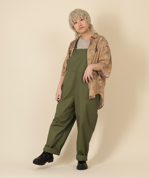 SlashDate（スラッシュデイト）の「オーバーサイズ ルーズシルエット オーバーオール/ユニセックス（サロペット/オーバーオール・メンズ・キナリ/ブラック/オリーブ・M/L/S）」の20枚目の写真