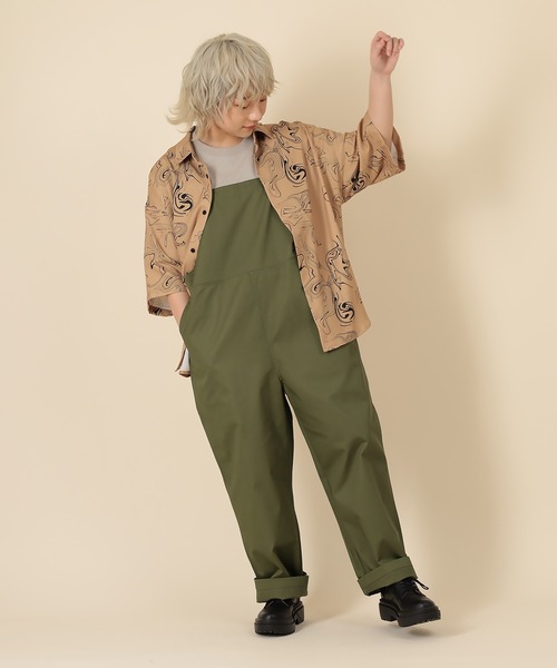 SlashDate（スラッシュデイト）の「オーバーサイズ ルーズシルエット オーバーオール/ユニセックス（サロペット/オーバーオール・メンズ・キナリ/ブラック/オリーブ・M/L/S）」の21枚目の写真