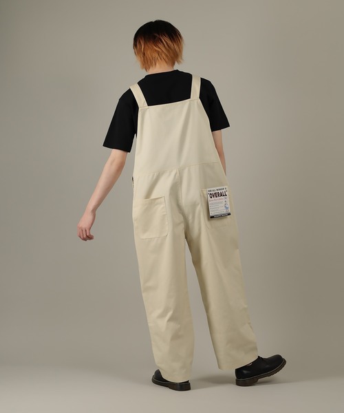 SlashDate（スラッシュデイト）の「オーバーサイズ ルーズシルエット オーバーオール/ユニセックス（サロペット/オーバーオール・メンズ・キナリ/ブラック/オリーブ・M/L/S）」の4枚目の写真