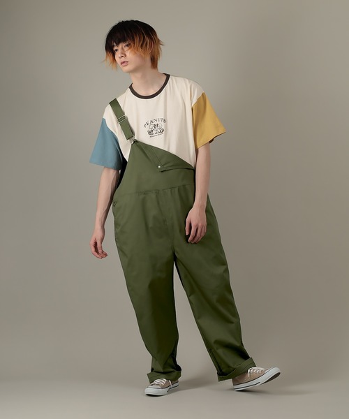 SlashDate（スラッシュデイト）の「オーバーサイズ ルーズシルエット オーバーオール/ユニセックス（サロペット/オーバーオール・メンズ・キナリ/ブラック/オリーブ・M/L/S）」の15枚目の写真