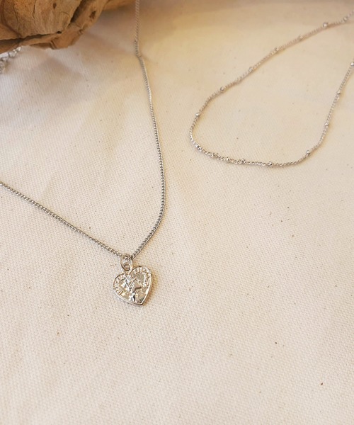 CEMONEMO（セモネモ）の「ハートコイン ネックレス 2セット/チェーンネックレス（ネックレス・レディース・シルバー/ゴールド・FREE）」の9枚目の写真