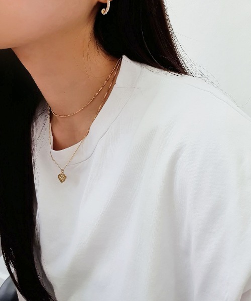CEMONEMO（セモネモ）の「ハートコイン ネックレス 2セット/チェーンネックレス（ネックレス・レディース・シルバー/ゴールド・FREE）」の16枚目の写真