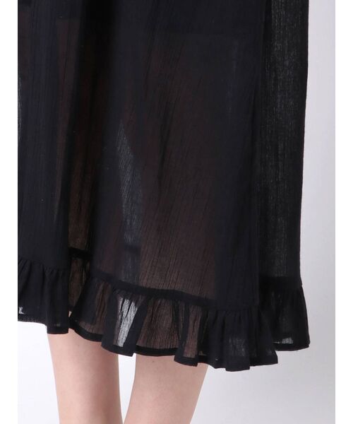 merry jenny（メリージェニー）の「コットンリラクシーフリルワンピース（ワンピース・レディース・ブラック/オフホワイト・FREE）」の5枚目の写真