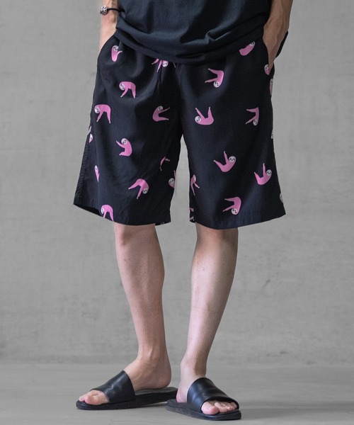 Naive magic（ナイーブマジック）の「【a】シルクタッチ ポリエステル 総柄シェフショーツ（その他パンツ・メンズ・ピンク/ホワイト/ブラック系その他2/ブラック系その他/ブラック/ブラック系その他3・LARGE/MEDIUM）」の6枚目の写真