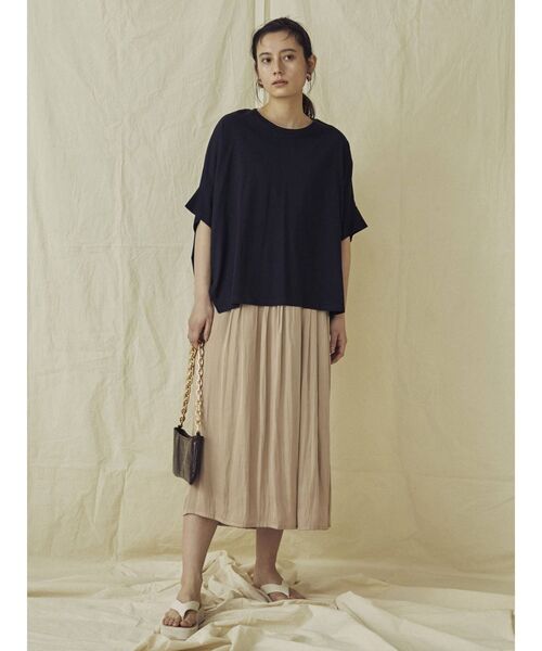 THE DAYZ TOKYO（ザデイズトーキョー）の「【THE DAYZ TOKYO】サテンギャザースカート（スカート・レディース・ブラック/ベージュ/ブルー・FREE）」の10枚目の写真
