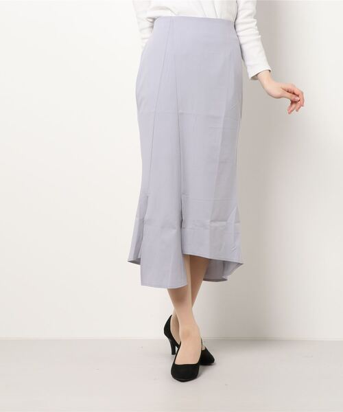 KOBE LETTUCE(コウベレタス)の「アシメスリットバックゴムサイドジップナロースカート(スカート・レディース・グリーン系その他/パープル系その他/オレンジ系その他/ライトベージュ・FREE)」の7枚目の写真