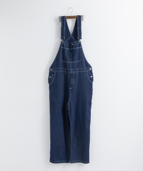 Rocky Monroe(ロッキーモンロー)の「10oz 無地 オーバーオール デニム/ヒッコリーワイドサロペット オールインワン(サロペット/オーバーオール・メンズ・ブラック/インディゴブルー/ストライプ/ワンウォッシュ/ケミカルウォッシュ/キナリ・S/M/L)」の7枚目の写真