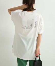 オーガニックコットンバックプリントTシャツ