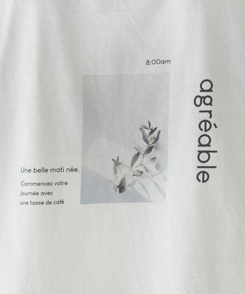 rectangle（レクタングル）の「オーガニックコットンバックプリントTシャツ（Tシャツ/カットソー・レディース・チャコールグレー/ブラック/ブラウン/オフホワイト/グレイッシュベージュ・FREE）」の20枚目の写真