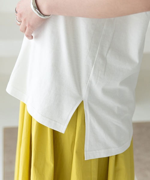 rectangle（レクタングル）の「オーガニックコットンバックプリントTシャツ（Tシャツ/カットソー・レディース・チャコールグレー/ブラック/ブラウン/オフホワイト/グレイッシュベージュ・FREE）」の21枚目の写真